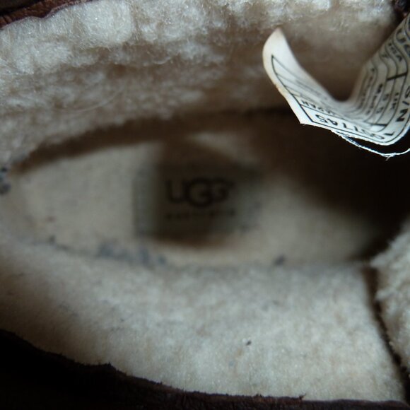 UGG Denhali Women's Size 7 Brown Leather Lace Up Shearling Ankle Boots 1007745 - Picture 13 of 13